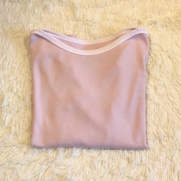 HORNY TOAD—WOMEN’S BOATNECK PINK & GREEN LS TOP!! SUPER CUTE, FANTASTIC SHAPE!! - Picture 5 of 6